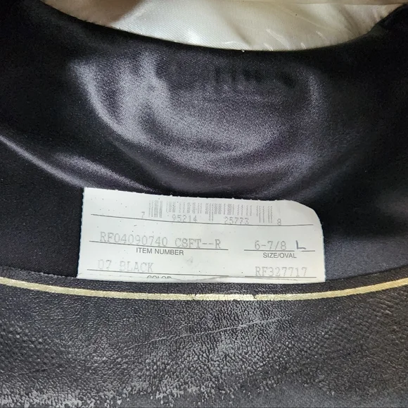 Vintage Resistol 4X Beaver Black Felt Cowboy Hat, Self Conforming, Oval, 6 7/8 - Picture 9 of 10